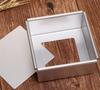 Square Cake Pan with Removable Bottom Anodized Aluminum Wedding Birthday Baking Cake Tin Cheesecake Pan Chiffon Mold Stencil