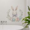 Easter Wall Stickers, Creative Gentleman Bunny Decor, Self-Adhesive Wall Art for Bedroom Living Room Holiday Background Decoration