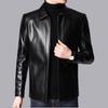 Leather leather jacket men's middle-aged spring and autumn Haining leather jacket men's velvet thick sheep jacket in the elderly