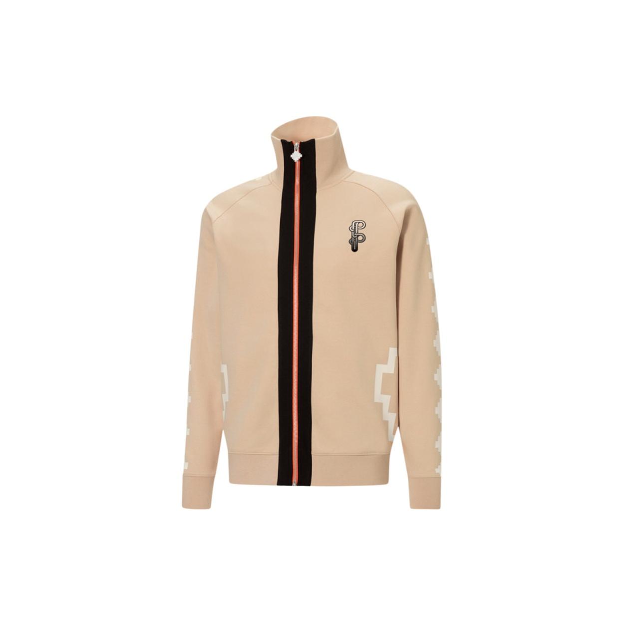 PUMA x PRONOUNCE Crossover Contrasting Colors Logo Casual Sports Knit Jacket Khaki Men s 532141-20 XS