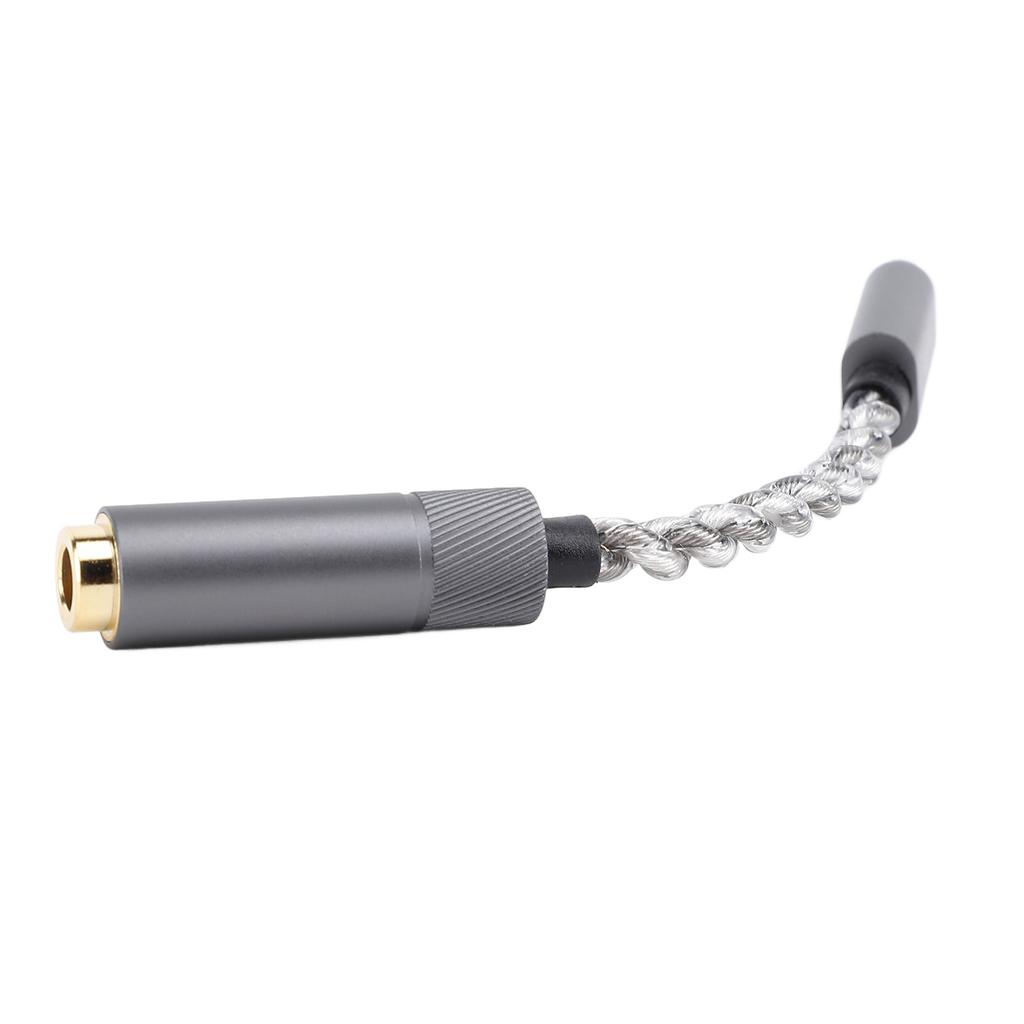 Type C To 4.4mm Headphone Jack Adapter Cable CX31993 Chip Cooperized Silver 384KHz 32bit Type C To 4.4mm Sound Adapter