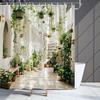 1Pc Shower Curtain - Indoor Garden With Hanging Plants And Staircase Design For A Natural Bathroom Waterproof