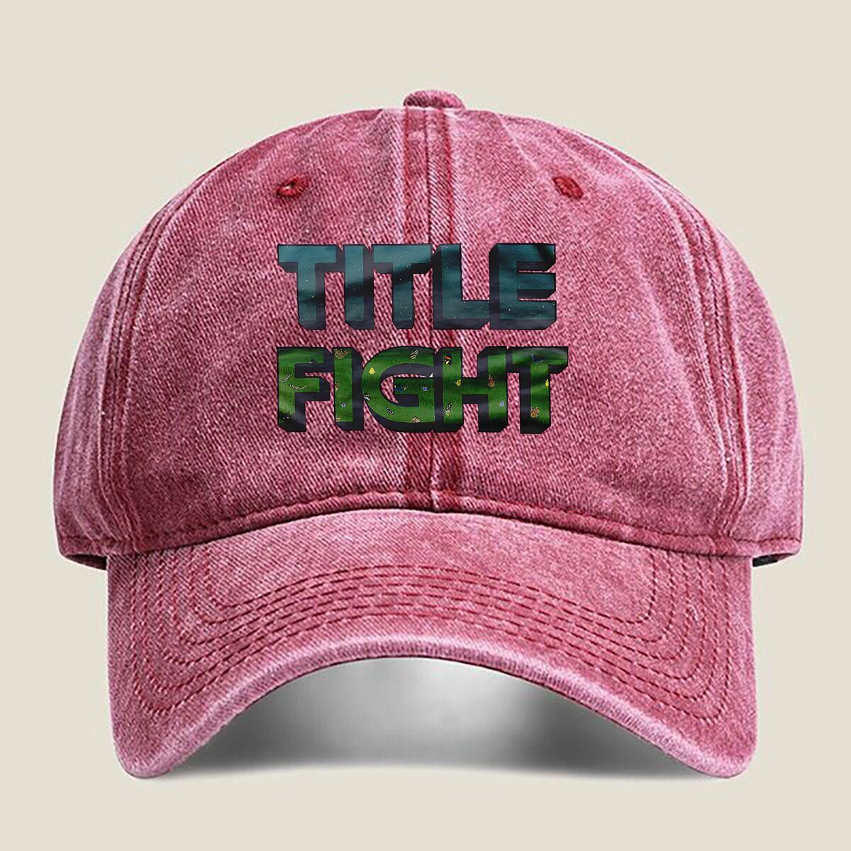 Title Fight Текстовая Модная Стирка Бейсболка Кепка Для Активного Отдыха На Улице One Size