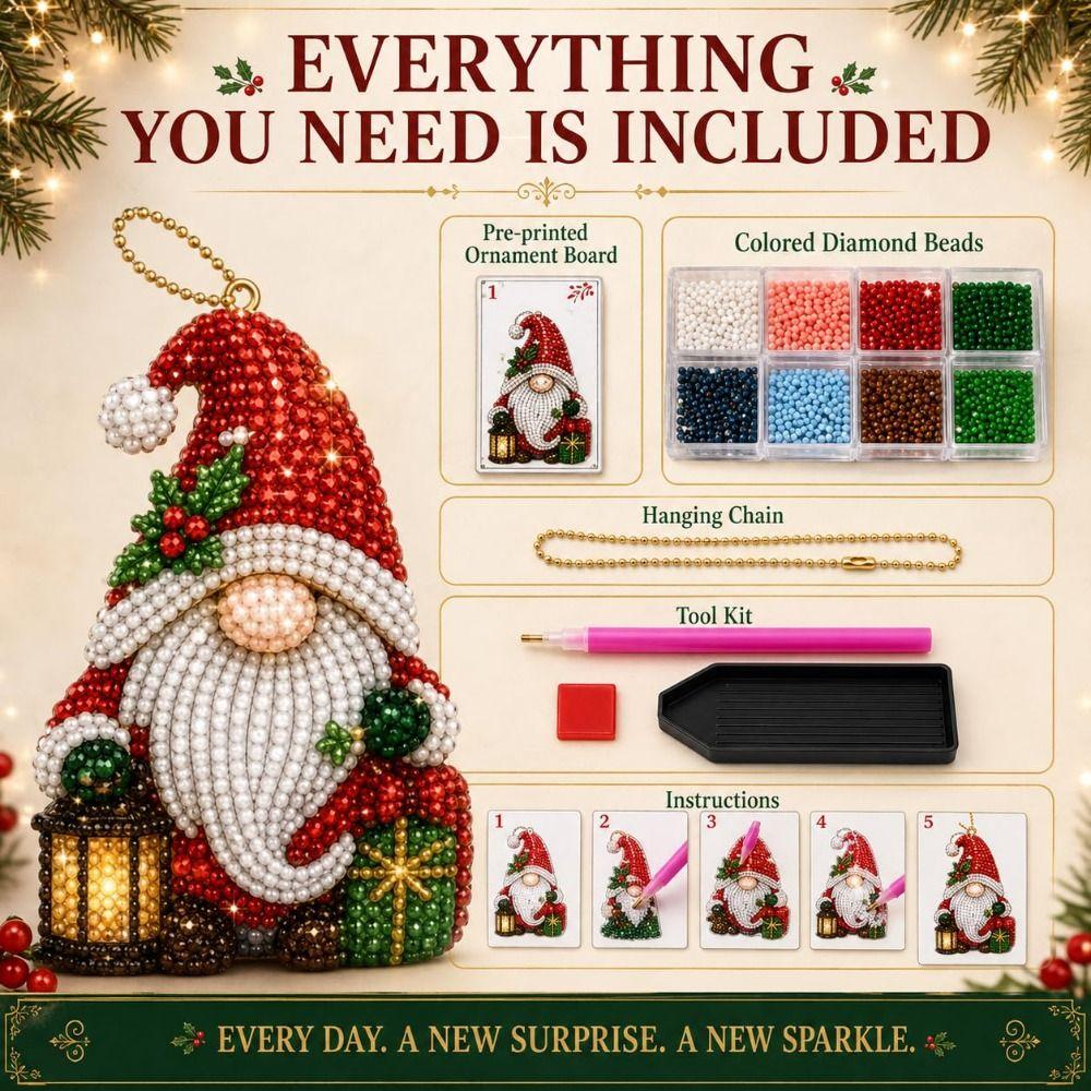 Gnomi Unici Gnomo di Natale Calendario dell'Avvento Diamond Painting Calendario del Conto alla Rovescia di 24 Giorni Artigianato Festivo