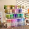 Large Capacity Acrylic Pen Holder Organizer with Multi-Compartment Storage, Desk Organizer for Pencils, Markers, School Supplies