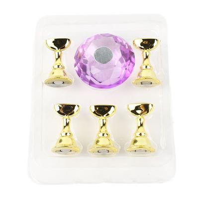 Magnetischer Nagelkunst Präsentationsständer Halter Nagelspitzen Übungs-Trainingsständer Kristallbasis (lila)