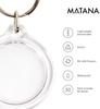 50 Porte-clés à insert photo vierge transparent - MATANA - Porte-clés vides, double face pour étiquettes personnalisées - 4,5 cm