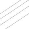 [Sears] Square-shaped rounded chain necklace, silver (sv 925), 1.2mm width, 40cm