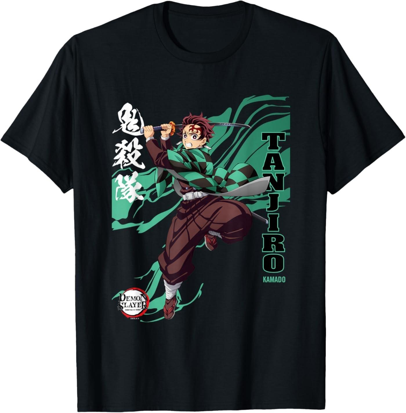 Demon Slayer Infinity Castle Tanjiro Kamado Sword Art T-Shirt M