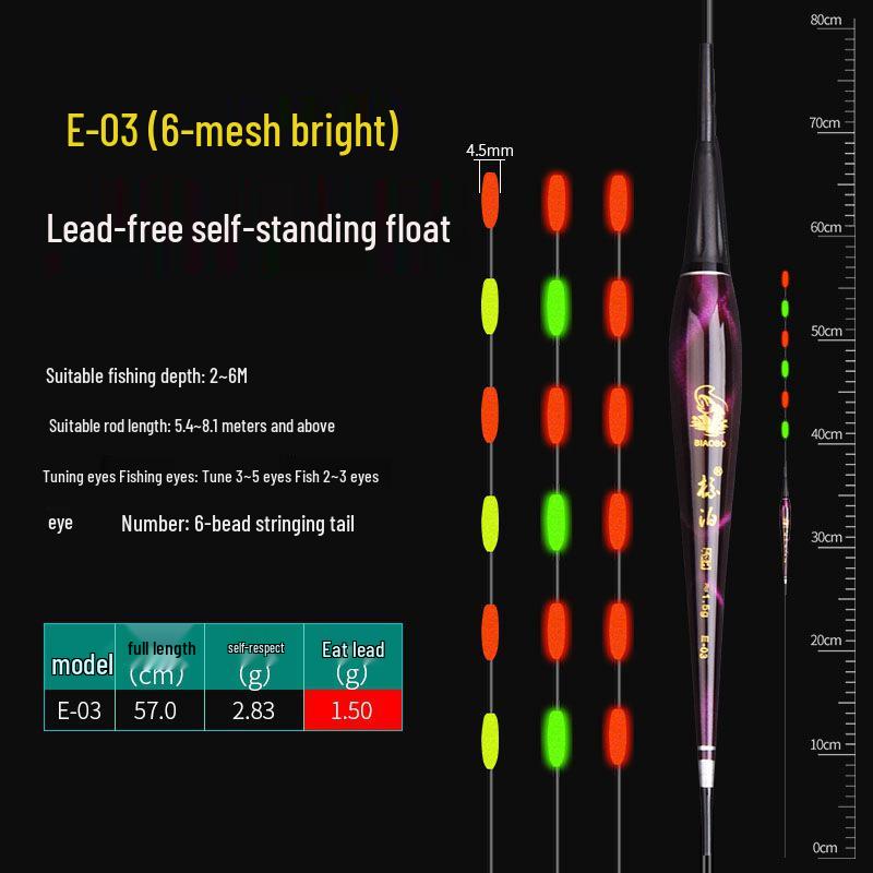 Lead-Free Luminous Dual-Use Electronic Fishing Float for Day/Night - Ideal for Carp and Crucian Carp Fishing