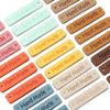 20pcs 1*4cm Handmade PU Leather Tags Color Sewing Labels For Bag Needlework Decoration DIY Hats Bags Garment Accessories