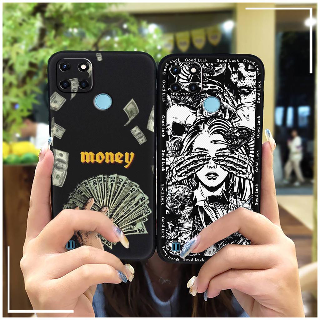 Cute Silicone Phone Case For OPPO Realme C21Y/C25Y TPU Full Wrap Graffiti Fashion Design Back Cover Shockproof Durable