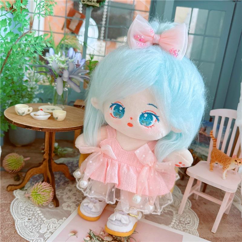 20cm Cotton Doll Blue Hair Baby Friends Idol Star Dolls Cute Stuffed Plush Toys Doll Plushies Toys Fans Collection Gifts