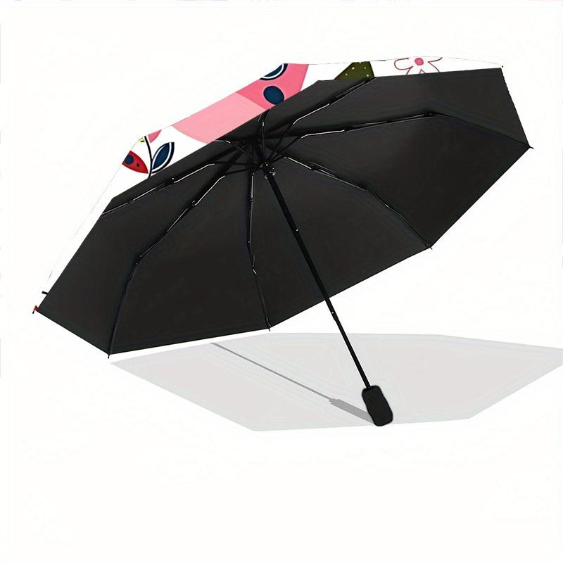 1pc Cat Illustration Automatic Opening/closing Umbrella with Auto Open/Close, Windproof, Foldable Sunshade, Perfect Gift for Friends, Durabl