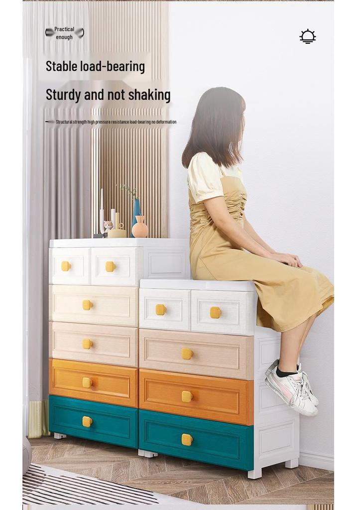 Multi-Layer Drawer Storage Cabinet for Clothes and Toys