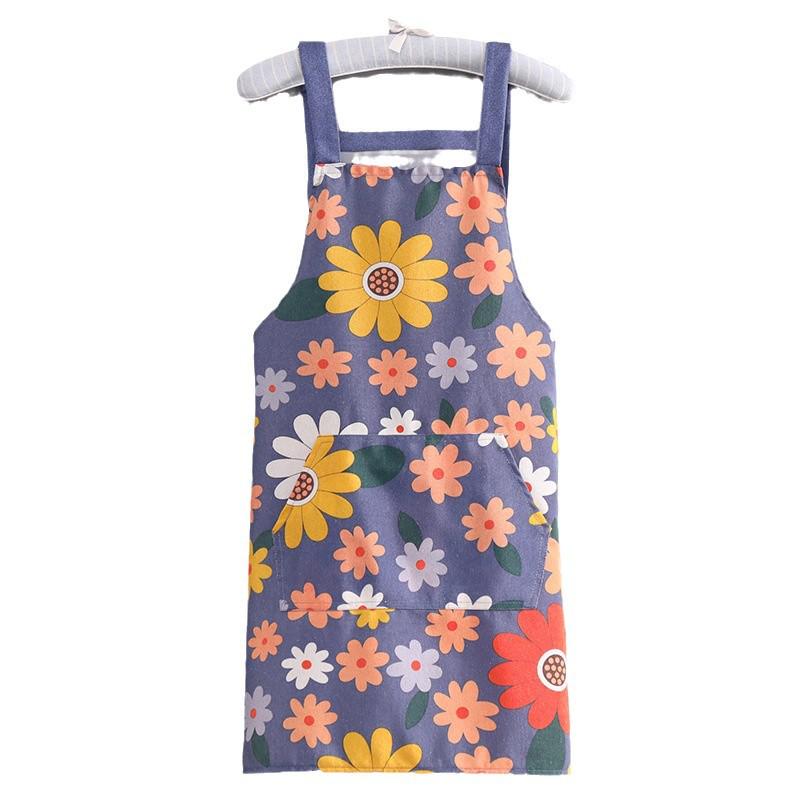 Breathable Bamboo Cotton Canvas Apron - Unisex, Oil-Proof & Wear-Resistant for Cooking and Work