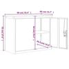 VidaXL Classeur noir 90x40x70 cm acier 339722