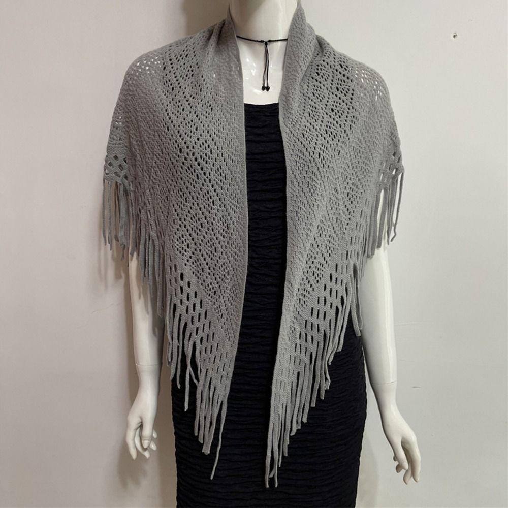 Windproof Thermal Neck Warmer Bib Temperament Cardigan Triangle Scarves Shawl  Women Lady Girl