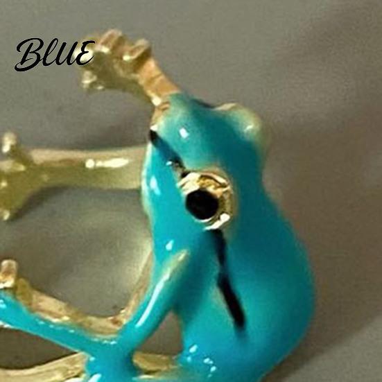 Gender-neutral Frog Ring 2Pcs Finger Rings Handmade Tree Design Bands