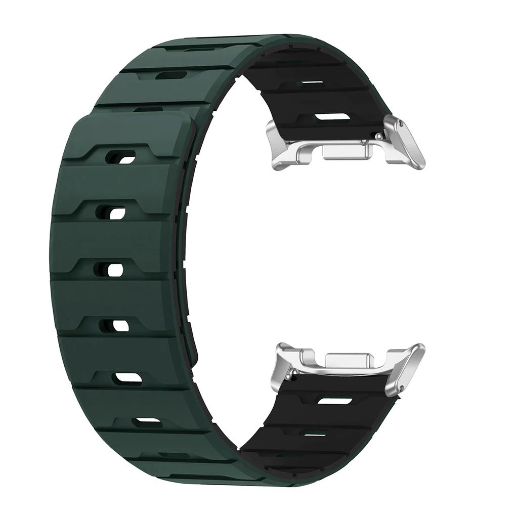 Magnetiskt Band För Samsung Galaxy Watch 8/8classic Ultra 2025/7 47mm Tvåfärgat Silikonband För Galaxy Justerbart Sportarmband