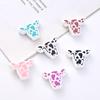 10pcs Cartoon Silicone Animal Design Food Grade Focal Teether Beads Baby Chew Toy Teething Necklace DIY Nursing Jewelry Making