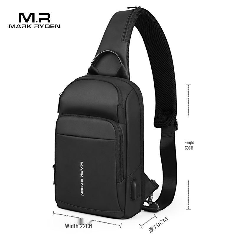 

Marco Leiden Men s Multifunctional Crossbody Bag - Trendy Waterproof Oxford Cloth Shoulder Bag for Students