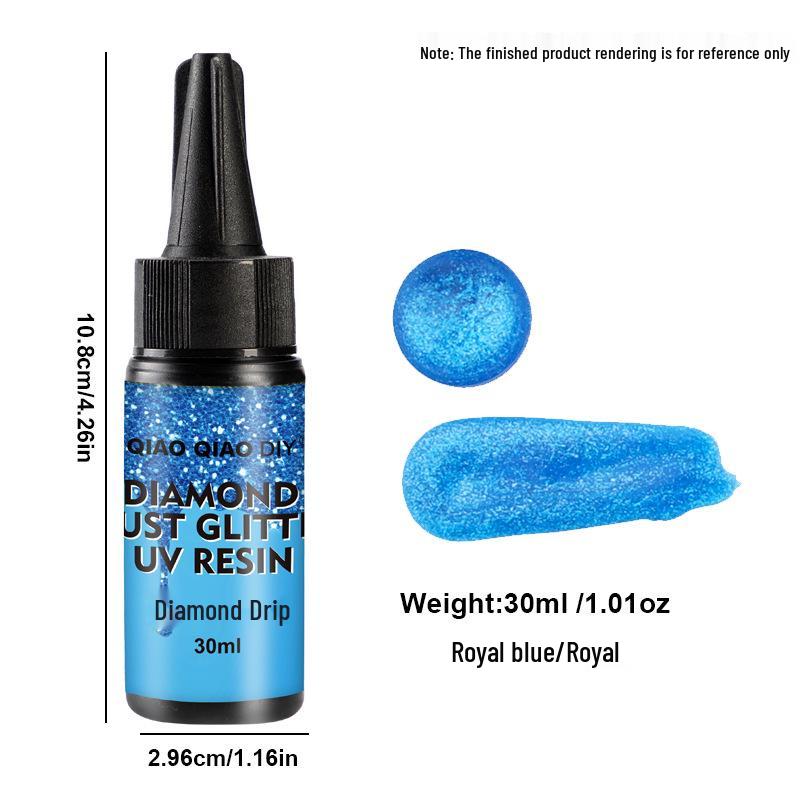 24-barevná 30ml diamantová třpytivá UV pryskyřice pro DIY šperky a doplňky