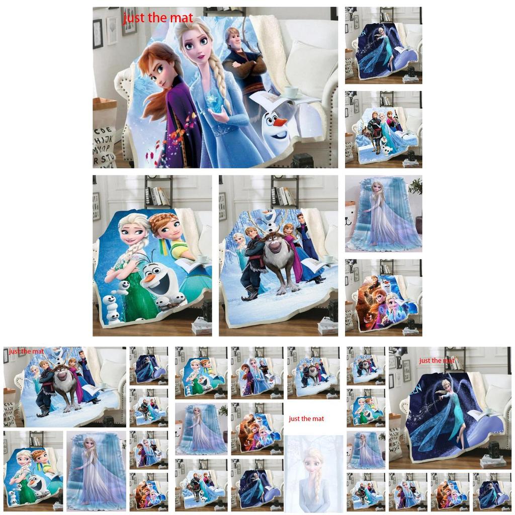 Prinzessin Elsa Flanelldecke Weich und Gemütlich Cartoon-Druckdecke Für Kinder Größe 150*200