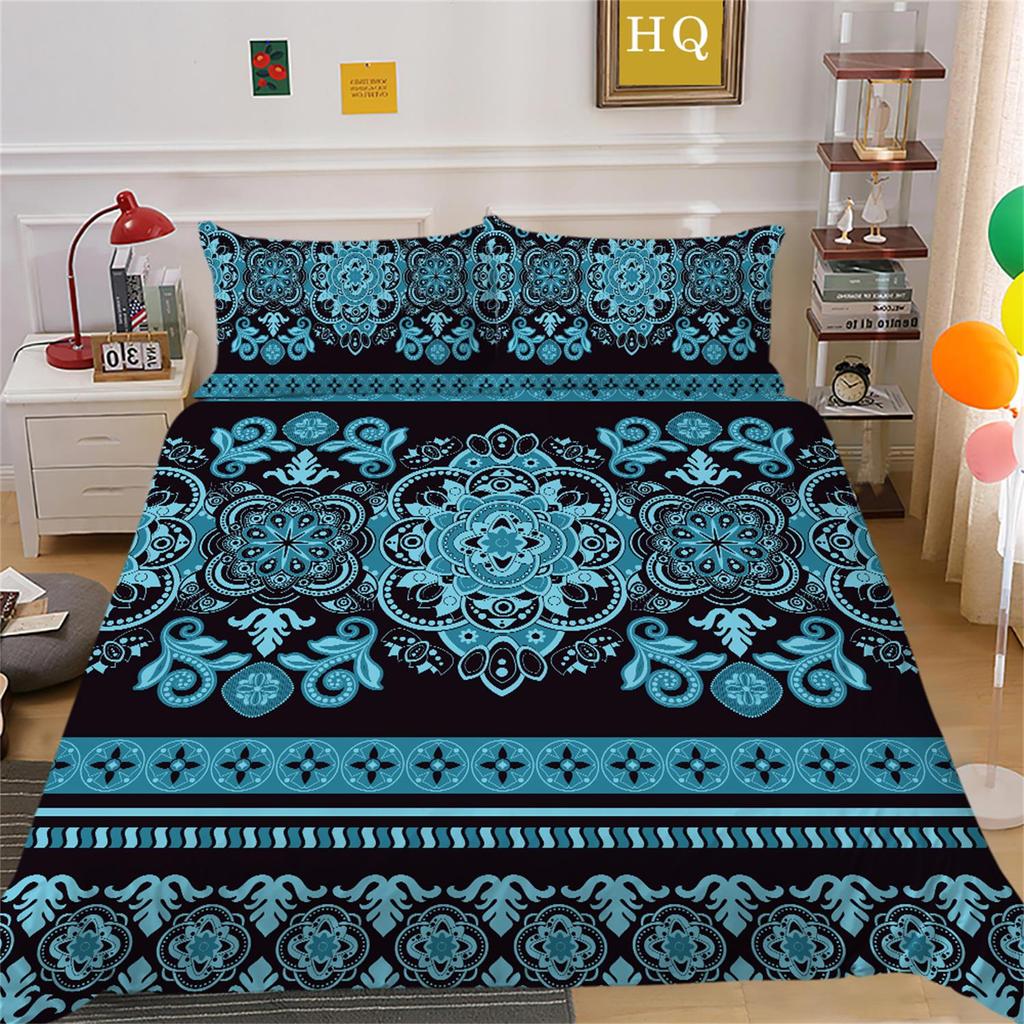 3D Digital Printed Bohemian Bedding Set, Bedroom Duvet and Pillowcase Bedding Set, AU/EU/US Full Size Home Decoration