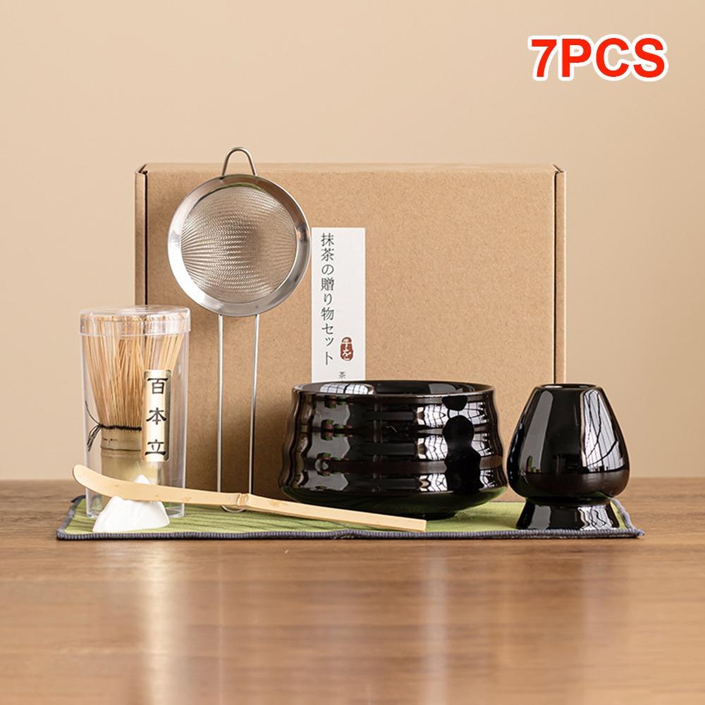 4/7PCS Reusable Japanese Matcha Tea Set Food Grade Matcha Stirring Brush Stirring Green Tea Whisk