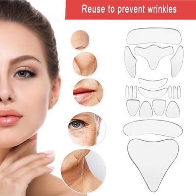 Toppe Anti-Rughe Esclusive in Silicone Transfrontaliere: Set Viso e Occhi da 18, 11 e 16 Pezzi