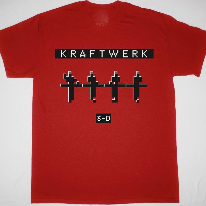 

Винтажная футболка Kraftwerk Band 3-D The Catalogue Хлопок Красный Полный Размер Унисекс BL410 Унисекс Футболка XL