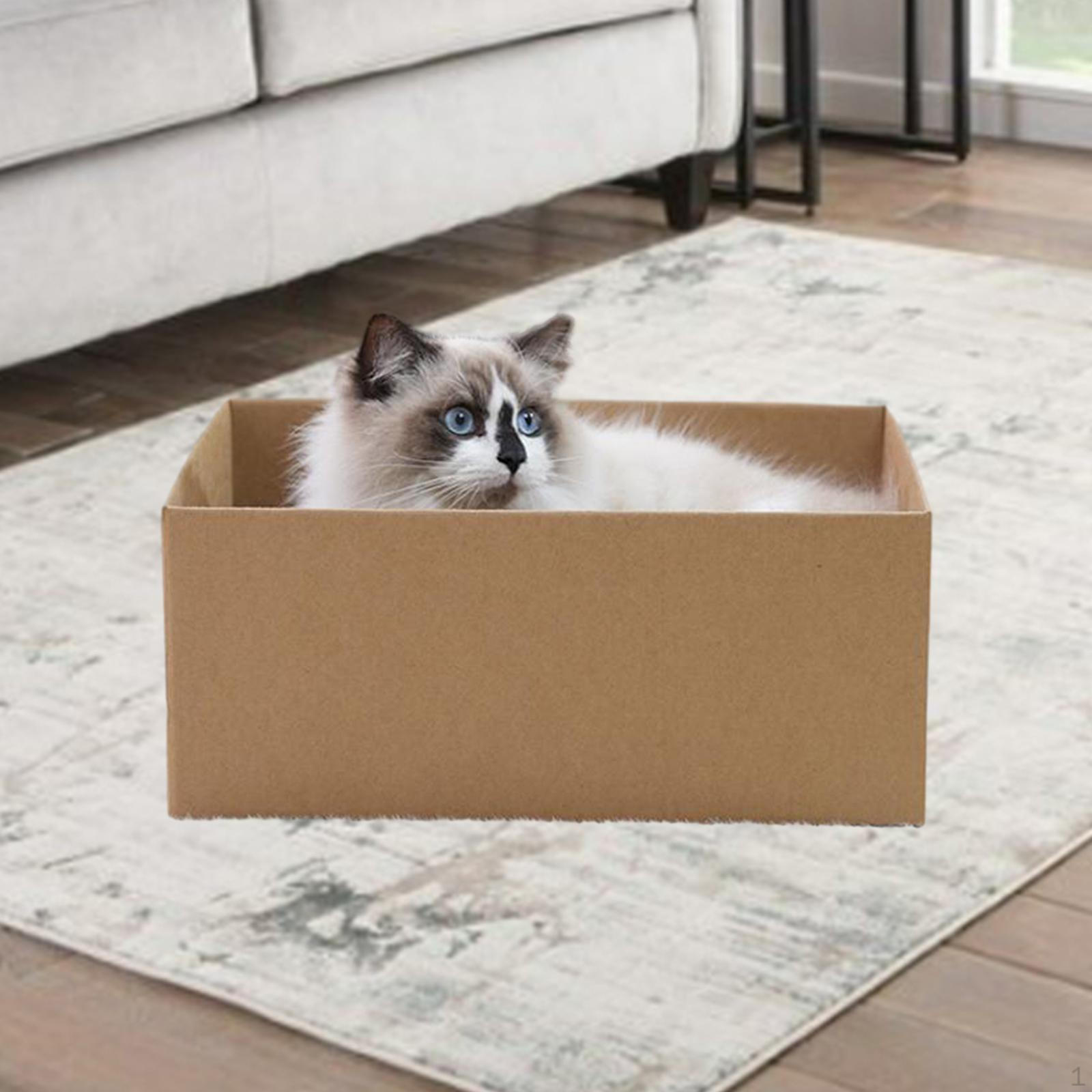Коробка-когтеточка для кошек 36,5x24,5x15,5 см Защита мебели для котенка Двусторонняя картонная