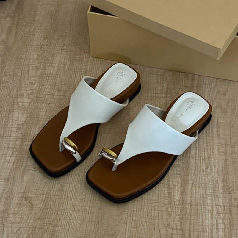 Platform Wedges Heel Clip Toe Women Slippers Concise Dress Street Style Slides Summer Ladies Outdoor Sandalias