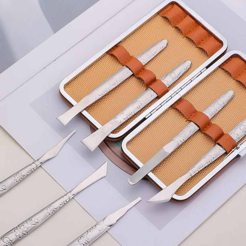 8Pieces Leather Carving Skiving Tool Ergonomic Grip Leatherworking Tool for Leather Wallets Belts Bags Crafting Project