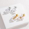 Atoztide Trendy Multiple Style Imitation Pearl Tassel Earring for Women Stainless Steel Elegant Temperament Earring Jewelry Gift