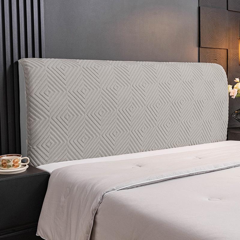 Stretch Bed Headboard Cover Soft Velvet Bed Head Slipcovers All-inclusive Solid Color Bedside Backrest Dust Protector Coversr