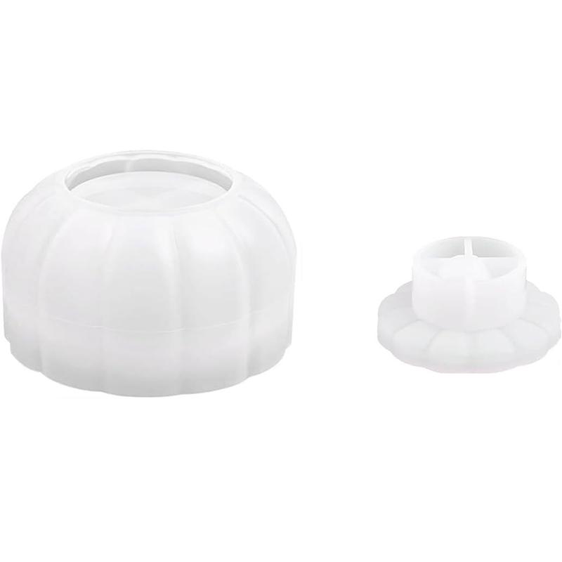 WTEMPO Pumpkin Jar Resin Molds Halloween Storage Box Silicone Molds DIY Epoxy Casting Mold with Lid Mold Candle Holder Item Container Making Molds