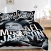 Michael Jackson Pop Print 3Pcs Bedding Set,Duvet Cover with 2 Bedro,Pillowcase Home Birthday Gift