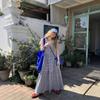 Women's Summer Vintage Style Waist Slimming Plaid Halter Dress Seaside Holiday Ankle Dress