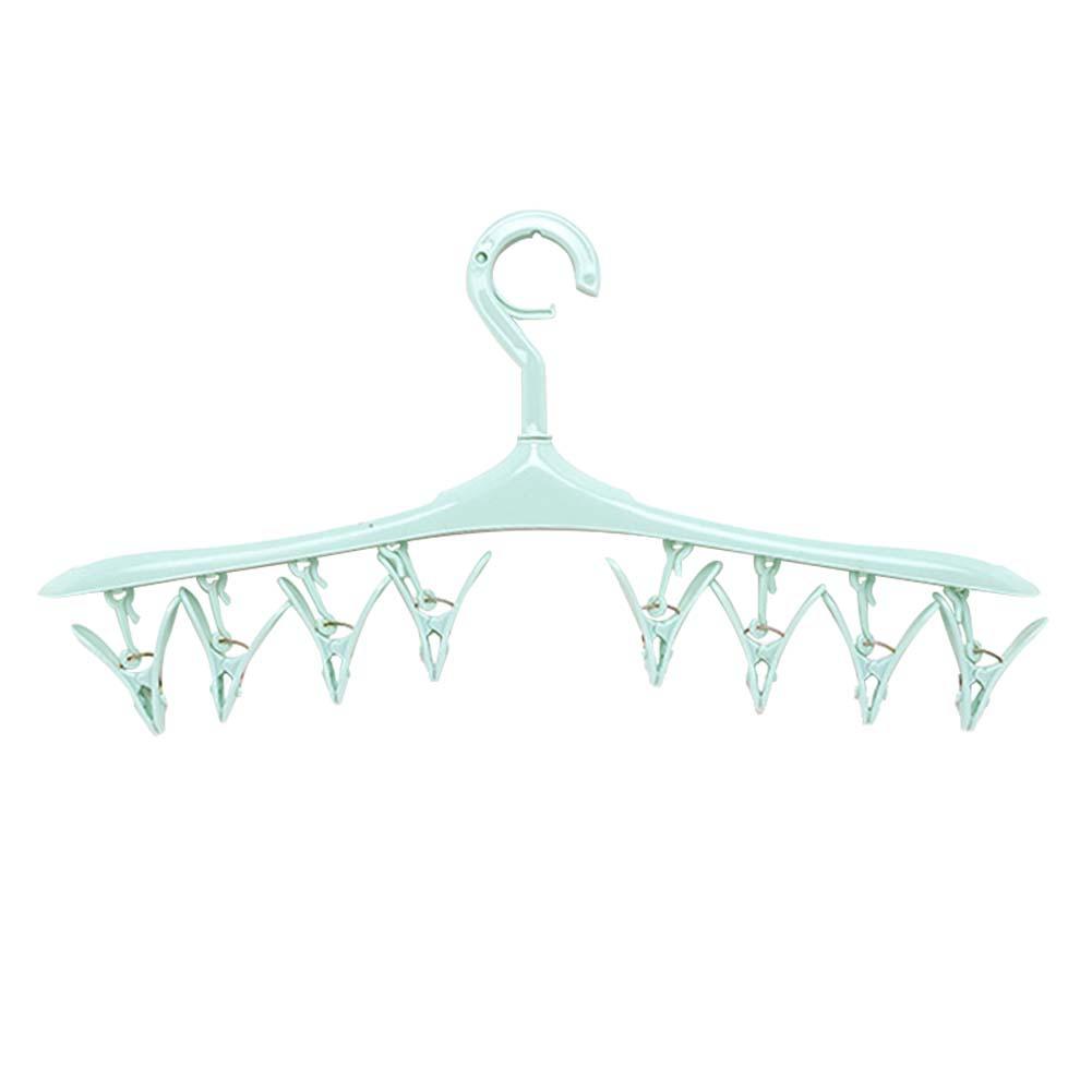 Multifunctional Plastic Hangers Underwear Socks Bra Hook Dryer Shelf 8 Clips