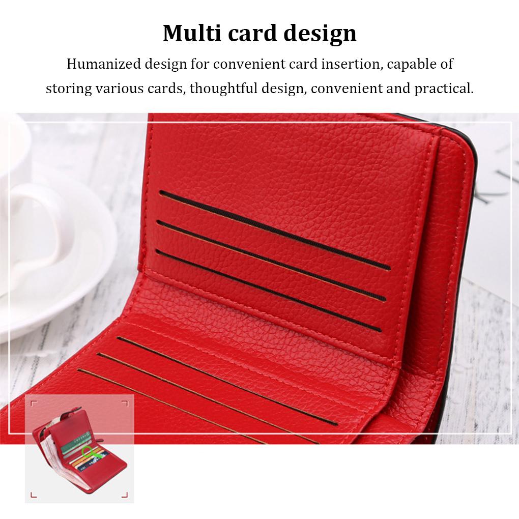 Foldable Leather Wallet Party Banquet Dating Portable Change Storage Purse Traveling Shopping Credit Card Holder Bag