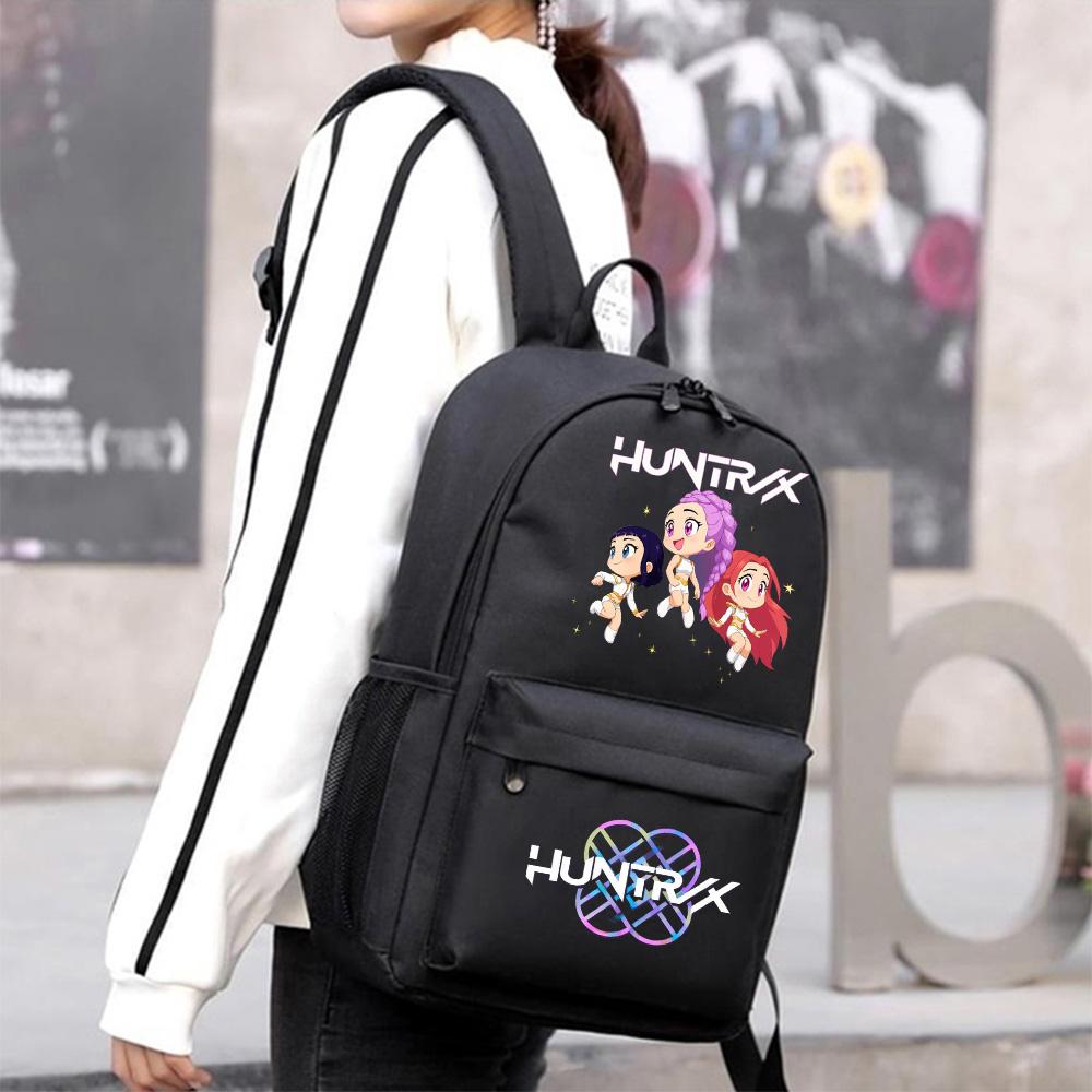 Anime Cartoon K-Pop Demon Hunters Printed Backpack for Teenager Student Bookbag Schoolbag Women Large Capacity Waterproof Travel Bag Gift