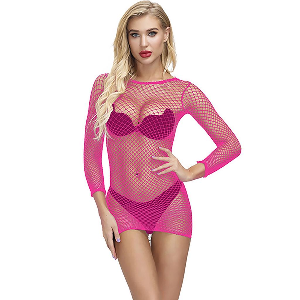 Sexy Women Fishnet Babydoll Lingerie Underwear Nightwear Sleepwear Bodysuit