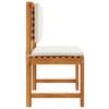 Garden Chair with Cushion 2 Pcs Brown Solid Acacia Wood