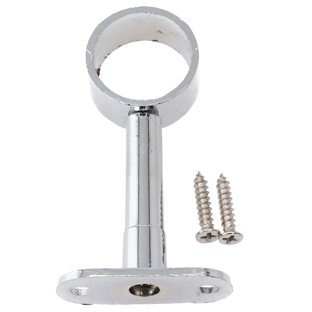 1 X Adjustable Centre Support Bracket For Wardrobe Rail Rod Socket, 25mm Dia Zinc Alloy Material, Bright Finish