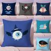 Cute Animal Cushion Cover Plush Fabric Soft Double-Sided Printed Invisible Zipper Sofa Pillow Case Home Decor