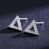 MODIAN 925 Sterling Silber Einfache Dreieck Ohrstecker für Frauen Helle Klare CZ Statement Hochzeit Schmuck Weiblich