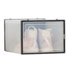 Shoe Storage Box Transparent Visible Square Shape Stackable Large Space Store Shoes Hollow Out Back Breathable Shoe Organizer Household Stuffs