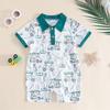 Baby Print Short Sleeve Bodysuit Casual Comfortable for Everyday Wear